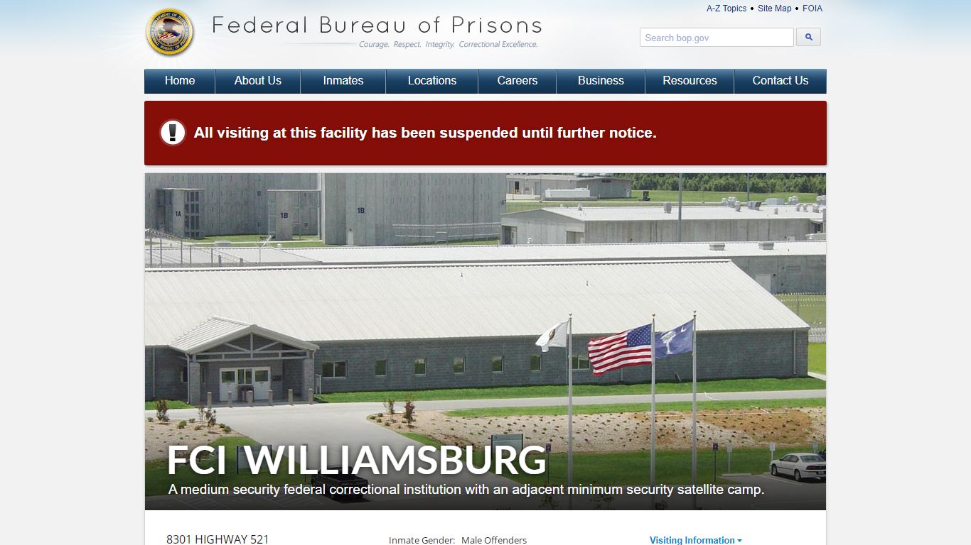 FCI Williamsburg - Federal Bureau of Prisons